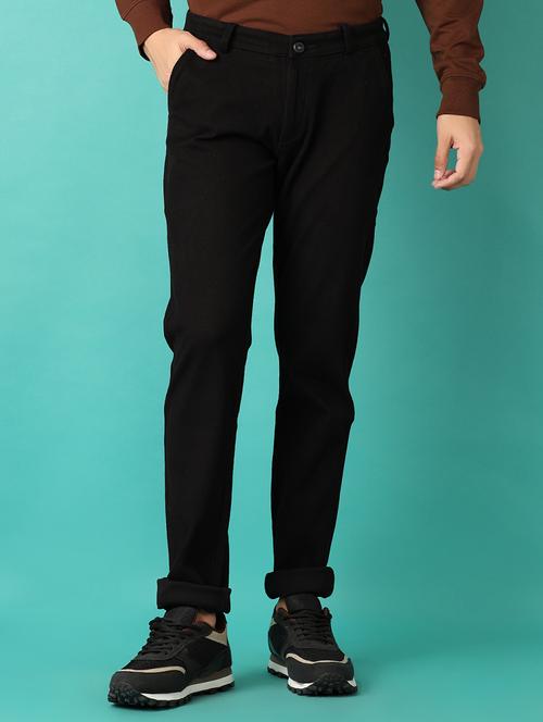 men mid rise solid chinos - 21529860 - Standard Image - 0