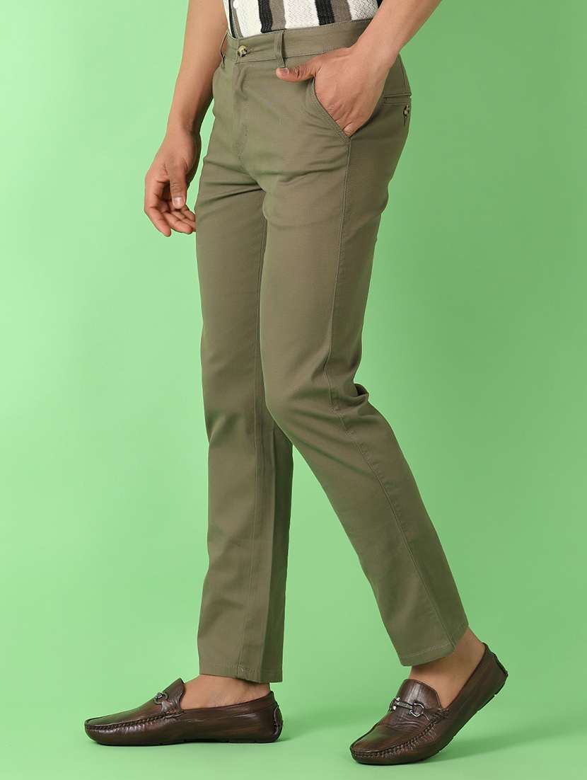 men mid rise solid chinos - 21529904 -  Standard Image - 2