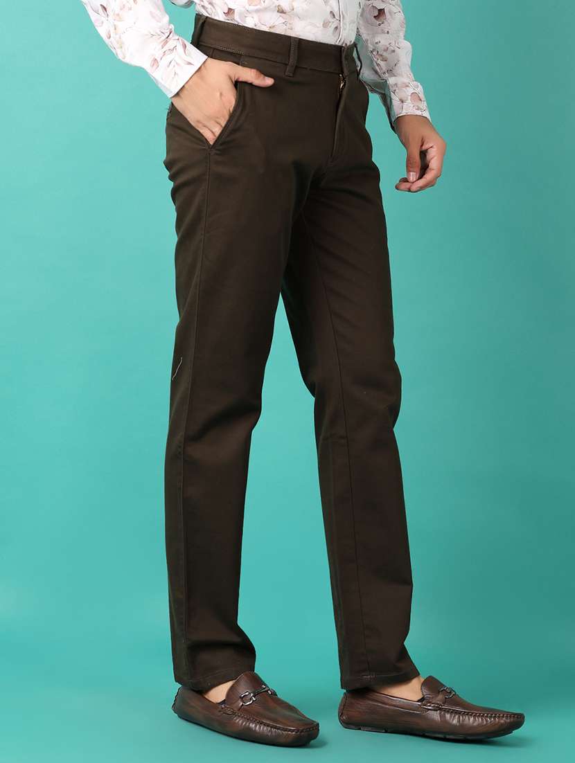 men mid rise solid chinos - 21529906 -  Standard Image - 2