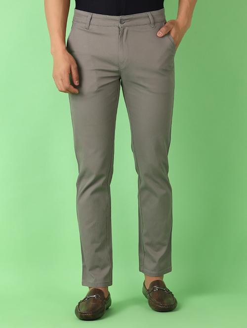 men mid rise solid chinos - 21529907 - Standard Image - 0