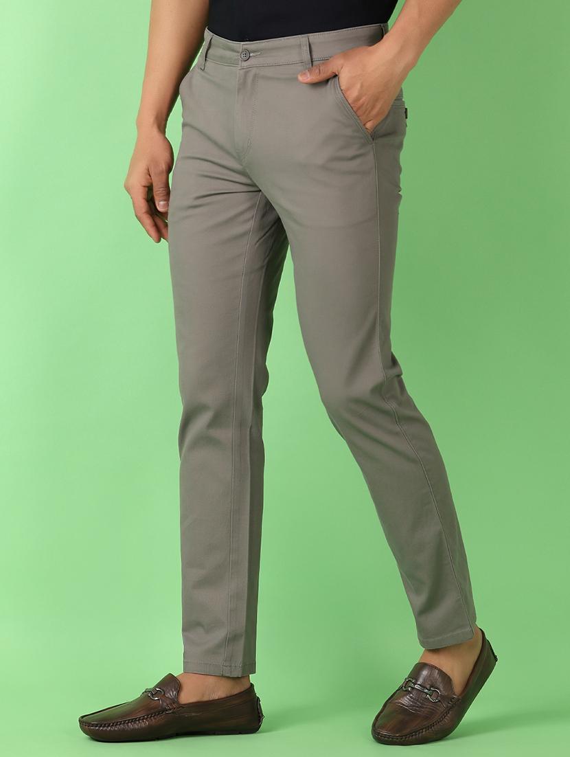 men mid rise solid chinos - 21529907 - Standard Image - 2