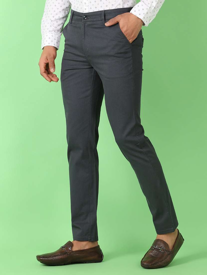 men mid rise solid chinos - 21529909 -  Standard Image - 2