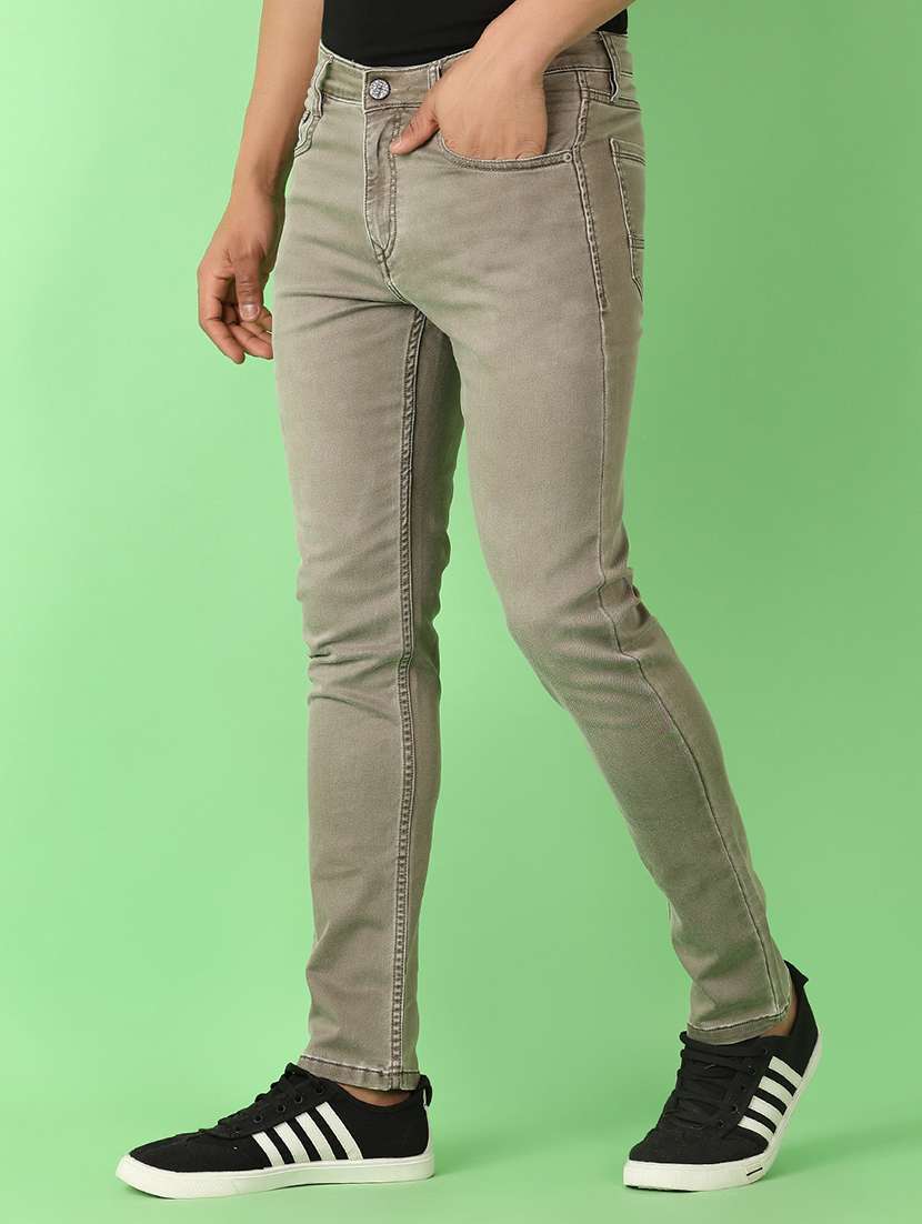 men plain mid rise denim jean - 21529915 - Standard Image - 2