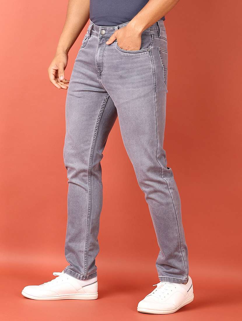 men plain mid rise denim jean - 21529916 - Standard Image - 2