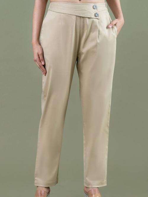 women solid mid rise tailored pant  - 21530113 -  Standard Image - 0