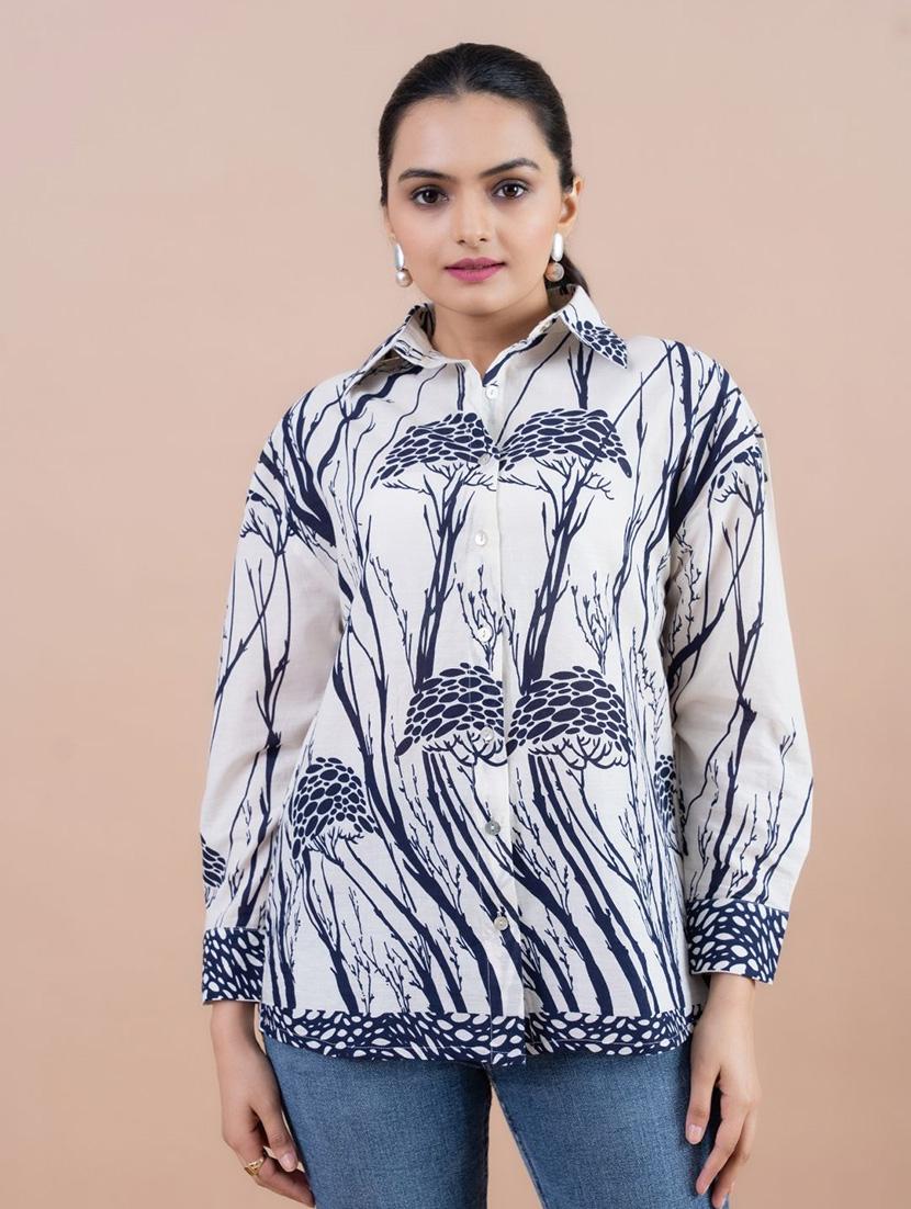 women white cotton regular shirt - 21530137 - Zoom Image - 0