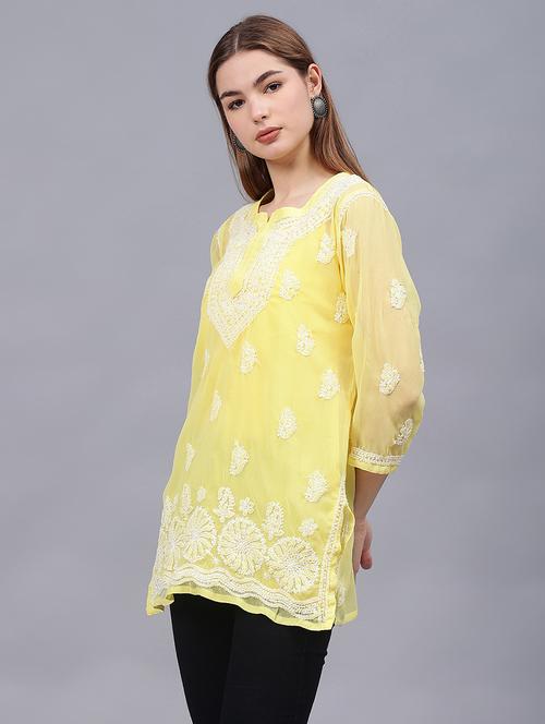 women chikankari straight kurti - 21530187 -  Standard Image - 0