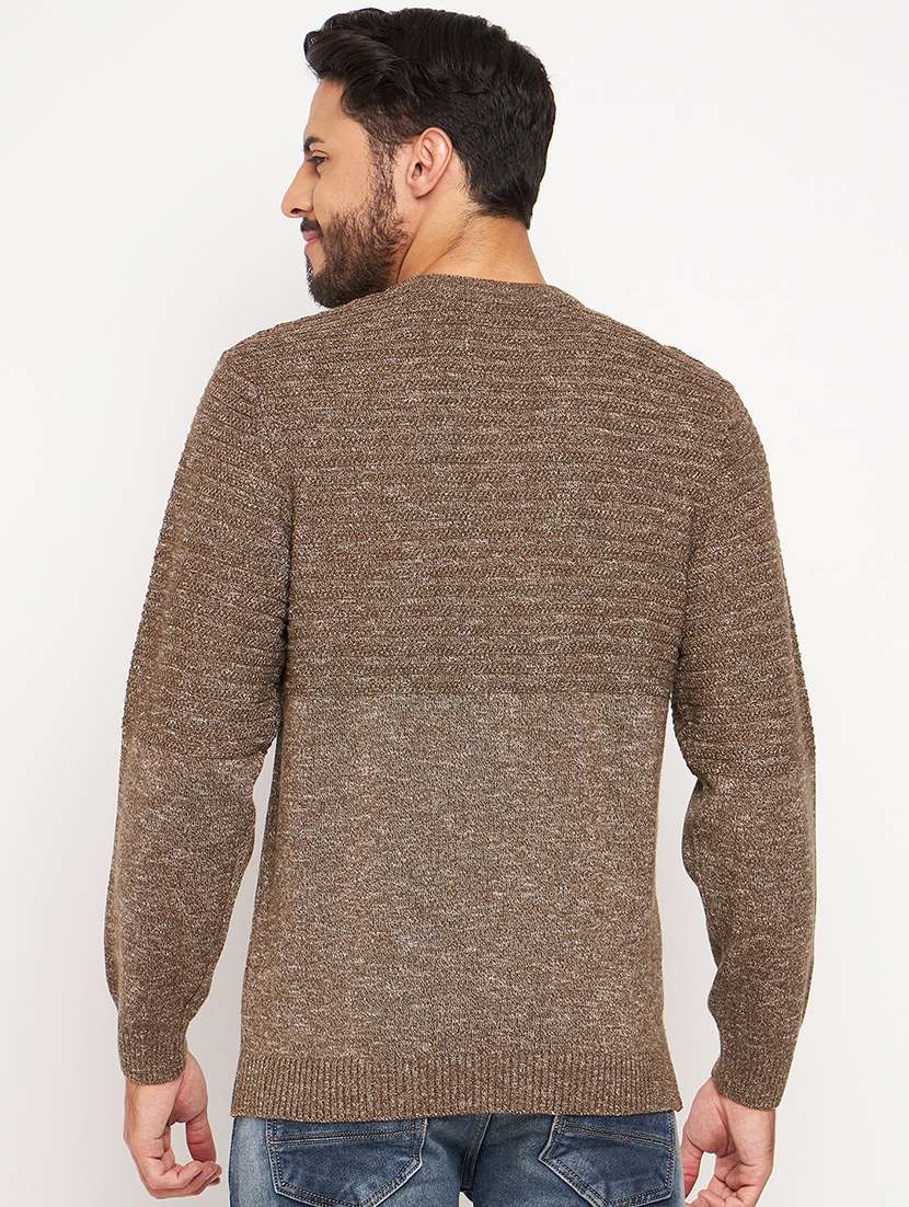 men self design long sleeve pullover sweater - 21530243 -  Standard Image - 2