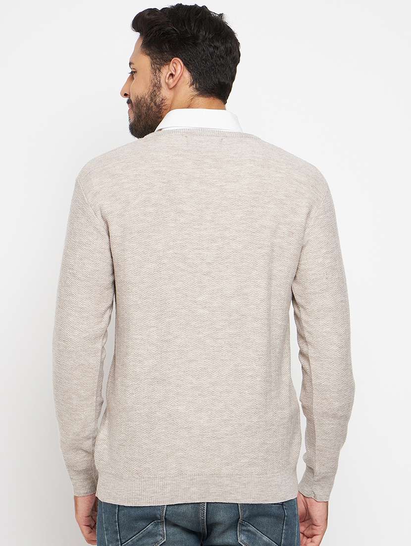 men solid v neck pullover - 21530259 -  Standard Image - 2