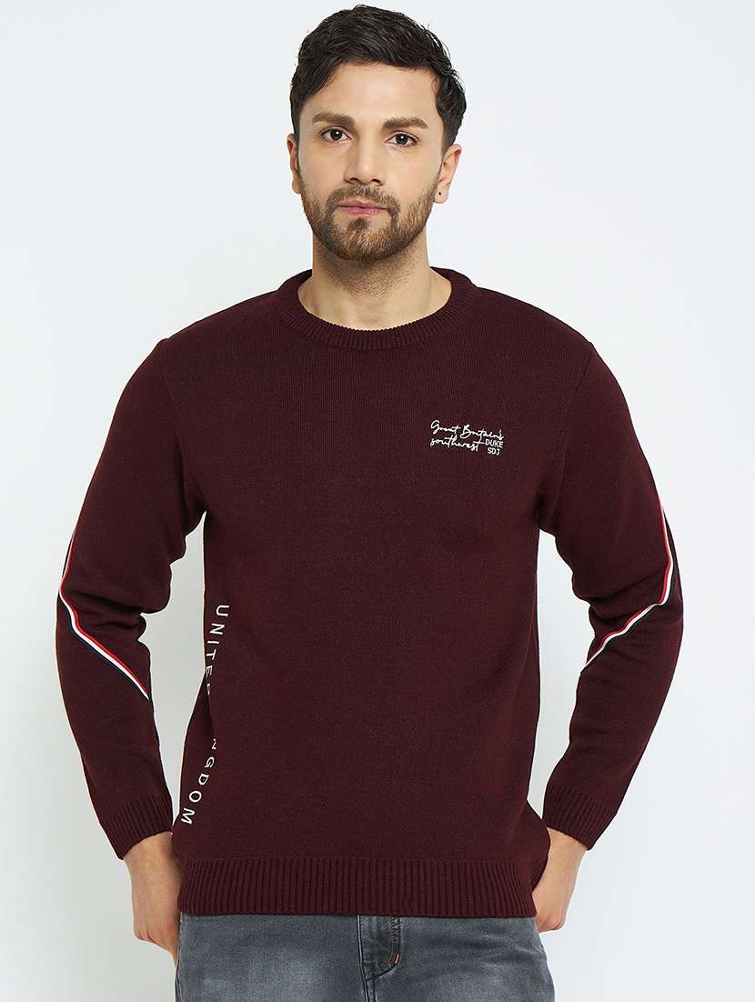 men long sleeve self-designed pullover