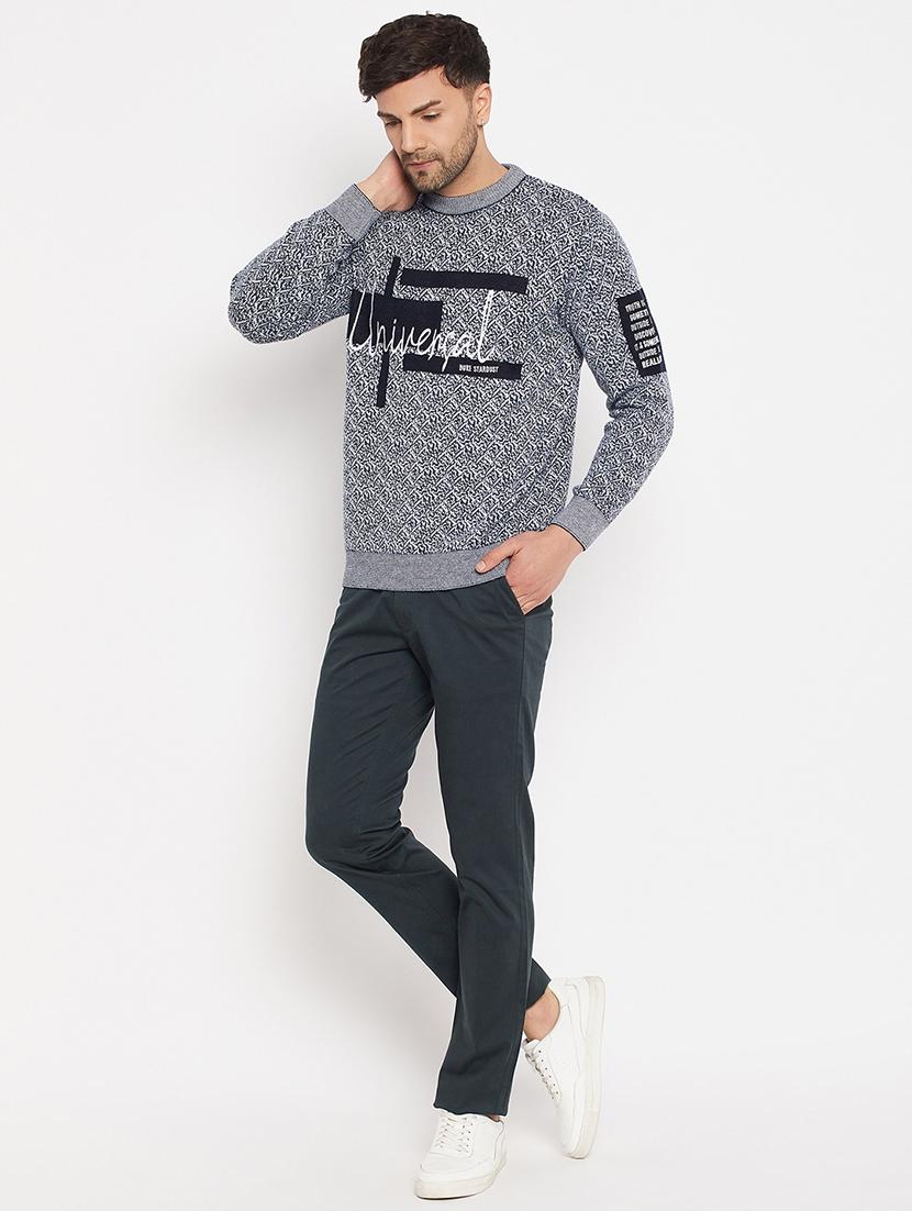 men long sleeve self-designed pullover - 21530285 - Standard Image - 2