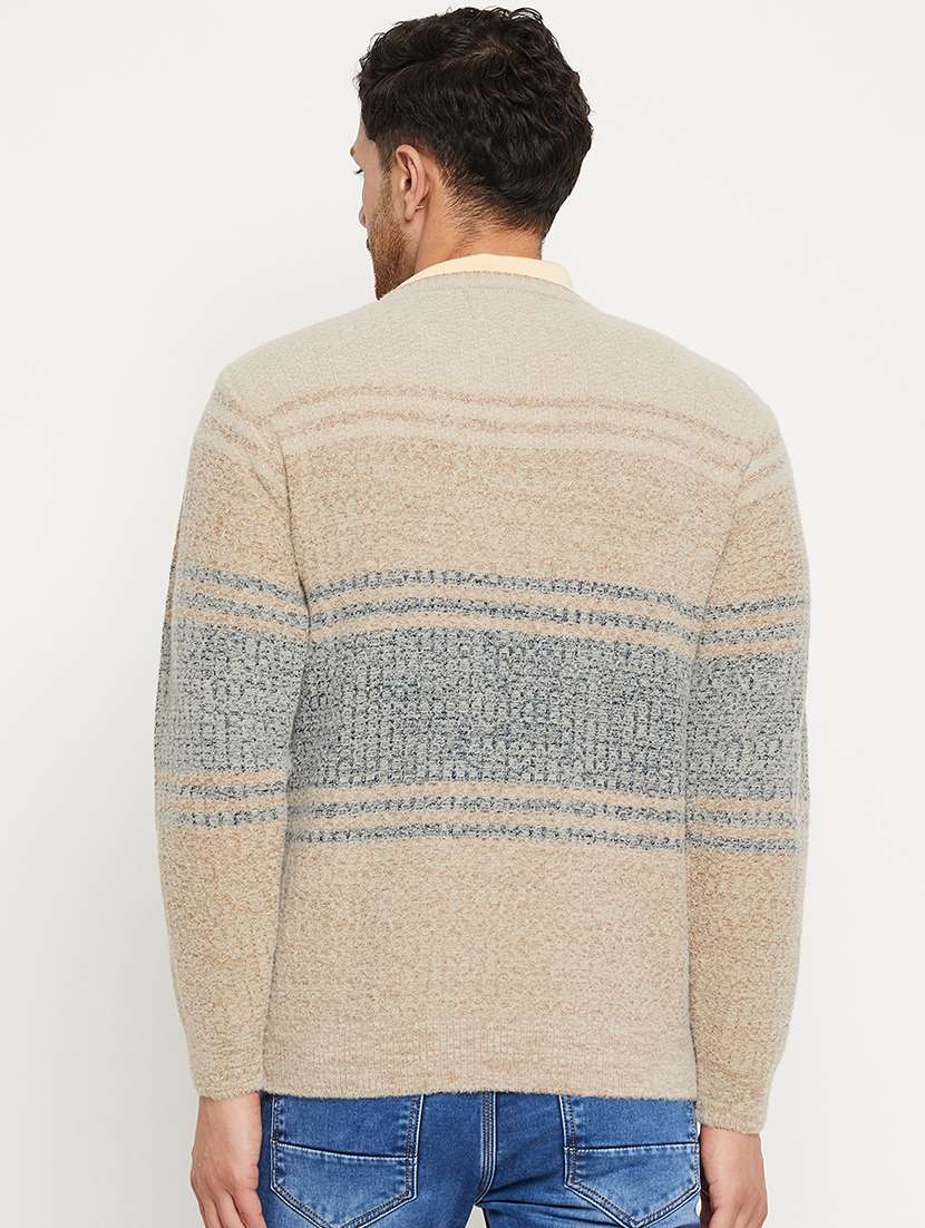 men long sleeves self design pullover - 21530293 -  Standard Image - 2