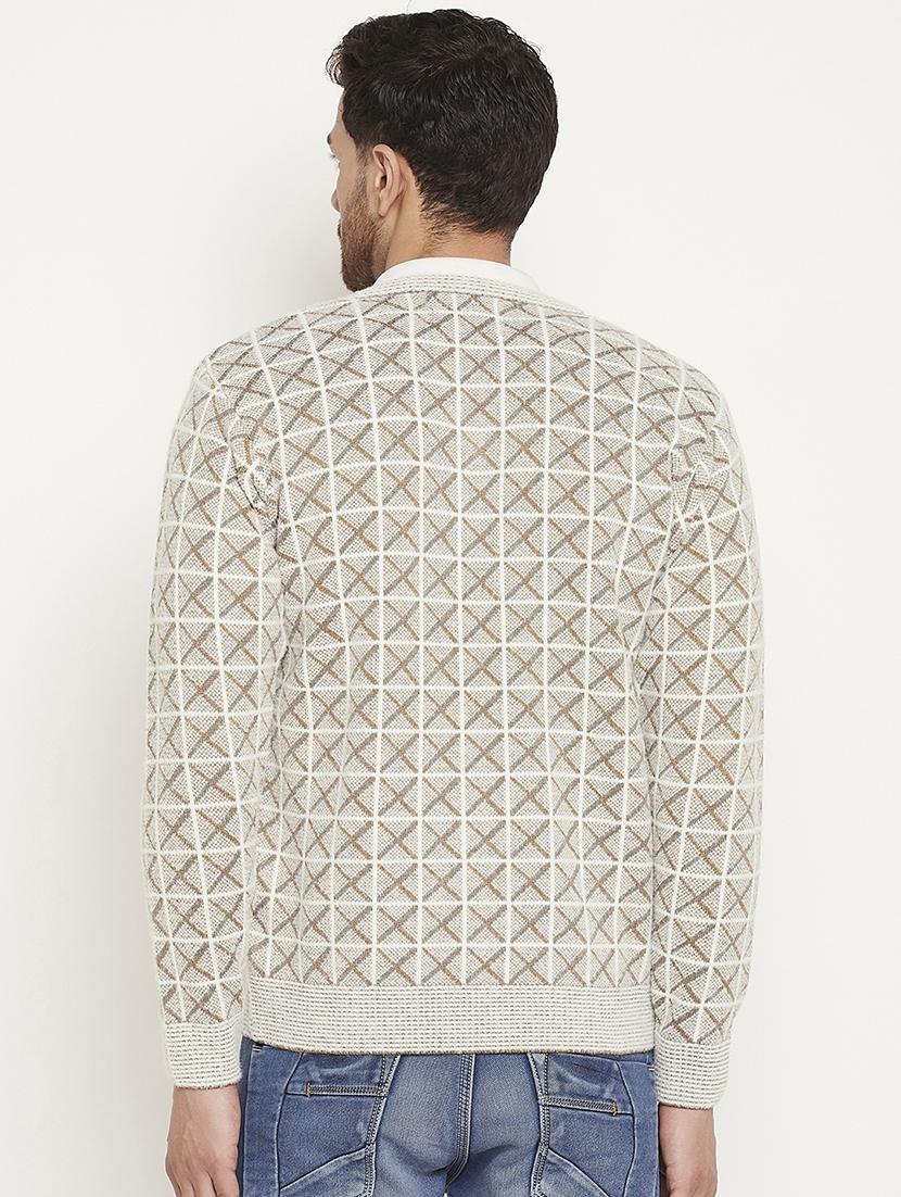 men self design long sleeve pullover sweater - 21530300 - Standard Image - 2
