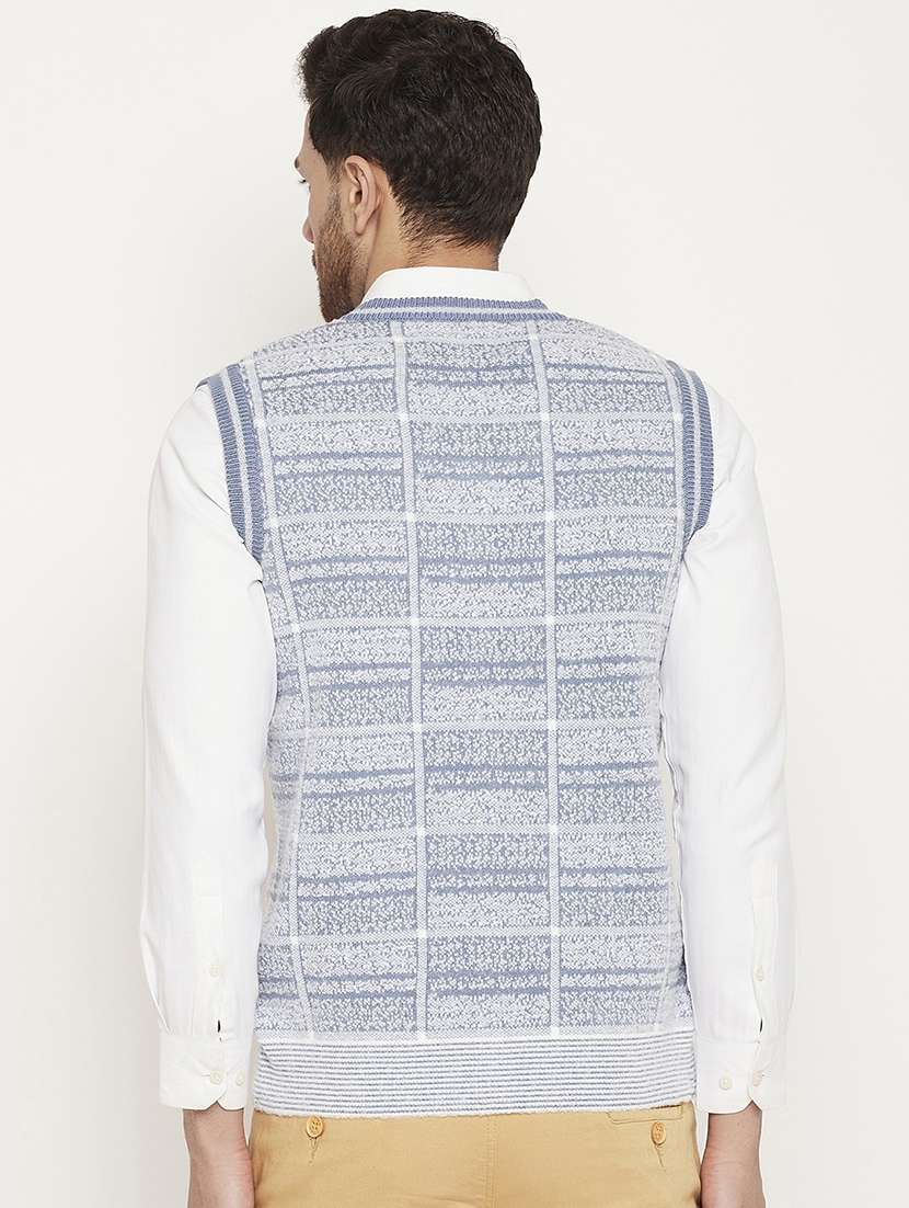 men self design sleeveless pullover sweater - 21530322 -  Standard Image - 2