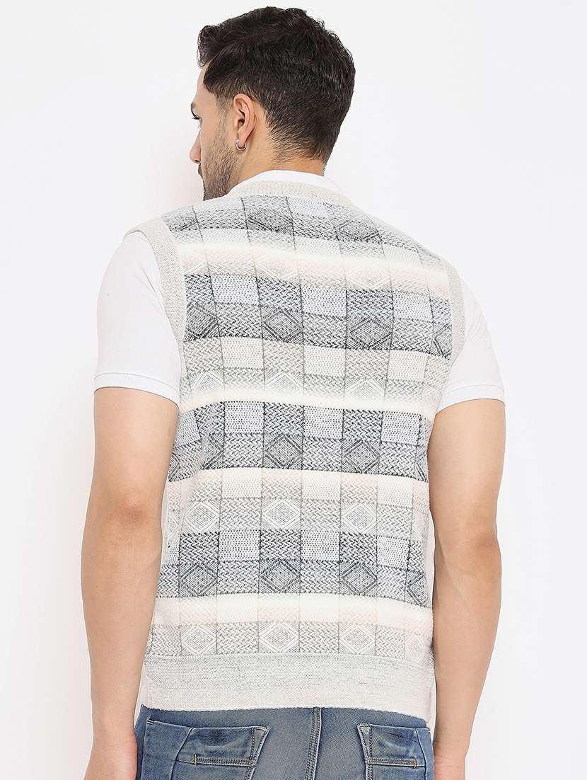 men self design sleeveless pullover sweater - 21530323 -  Standard Image - 2