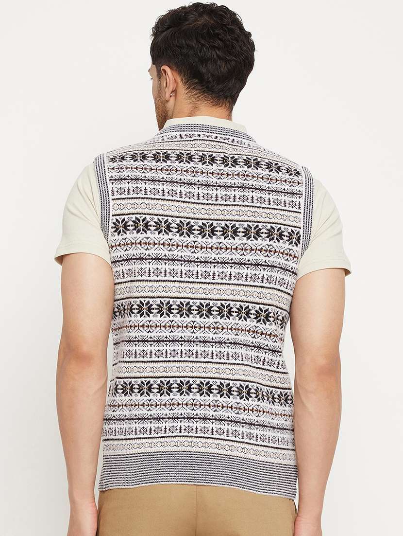 men self design sleeveless pullover sweater - 21530431 -  Standard Image - 2