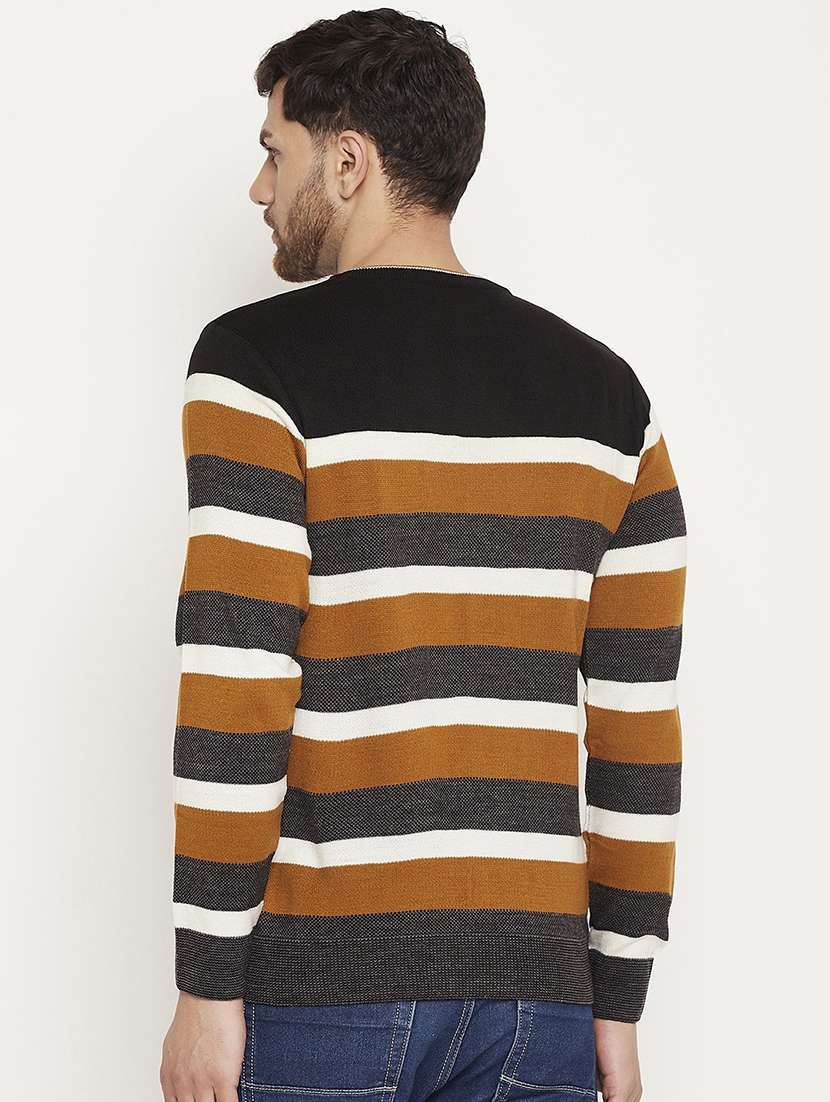 men striped long sleeve pullover sweater - 21530433 -  Standard Image - 2