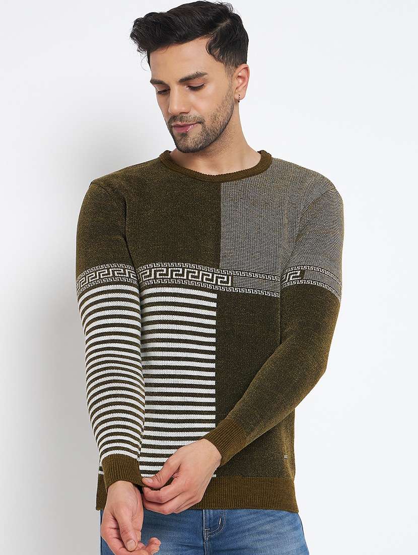 men long sleeve self-designed pullover