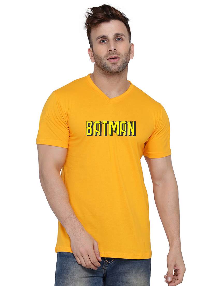 men short sleeve chest printed t-shirt