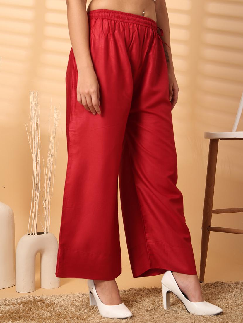 women solid straight palazzo - 21531150 - Standard Image - 2