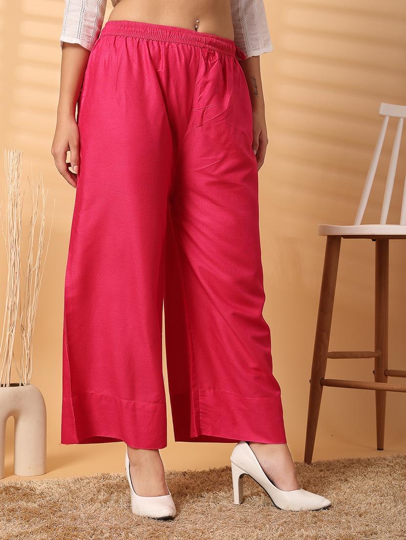 women solid straight palazzo - 21531151 - Standard Image - 2