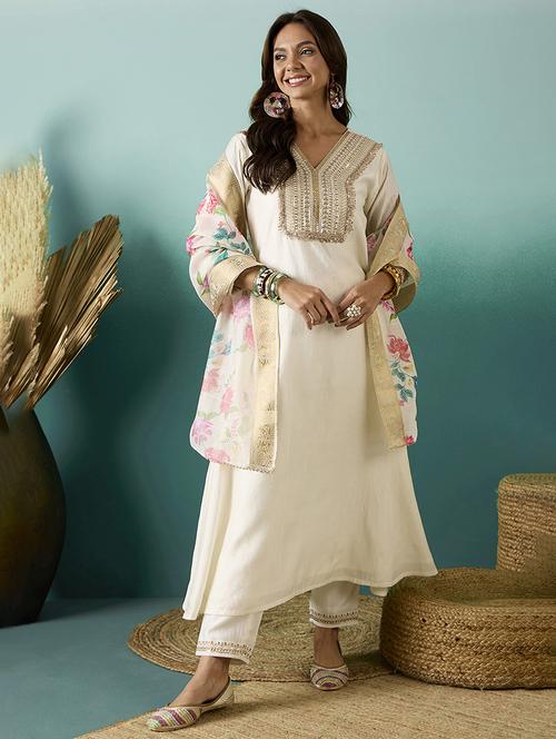women kurta pant set with dupatta  - 21531241 -  Standard Image - 0