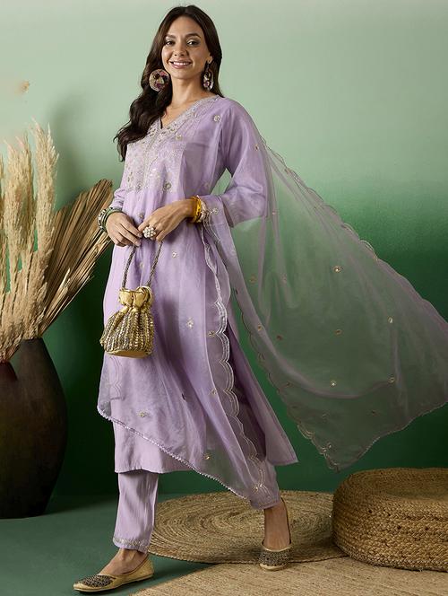 women kurta pant set with dupatta - 21531244 - Standard Image - 0