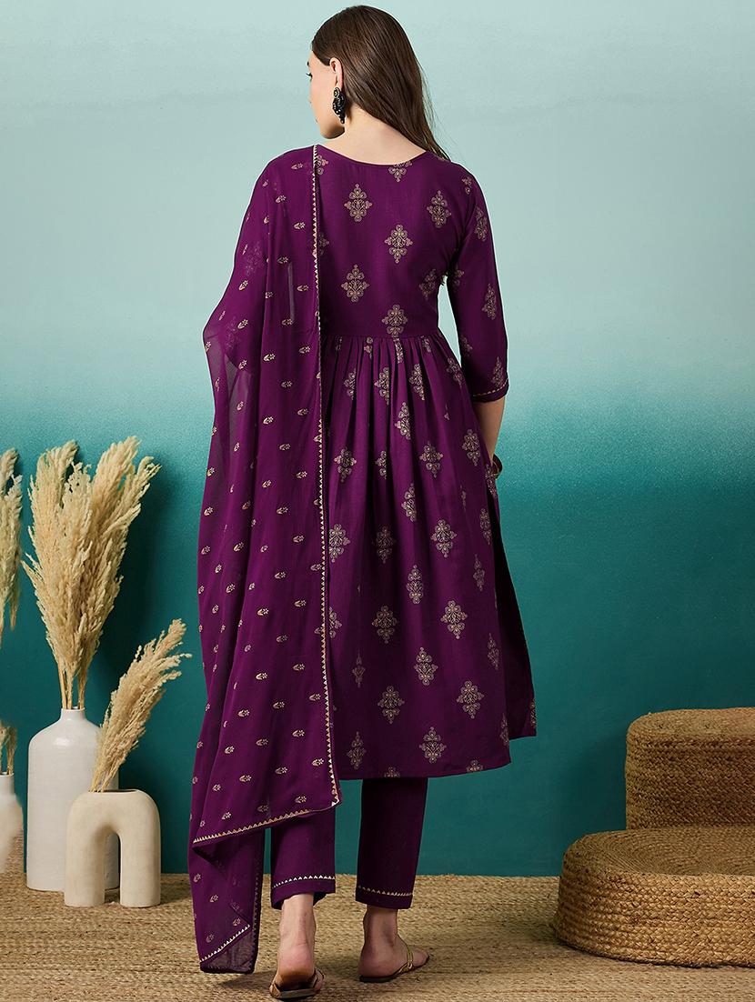 women kurta pant set with dupatta - 21531321 - Standard Image - 2