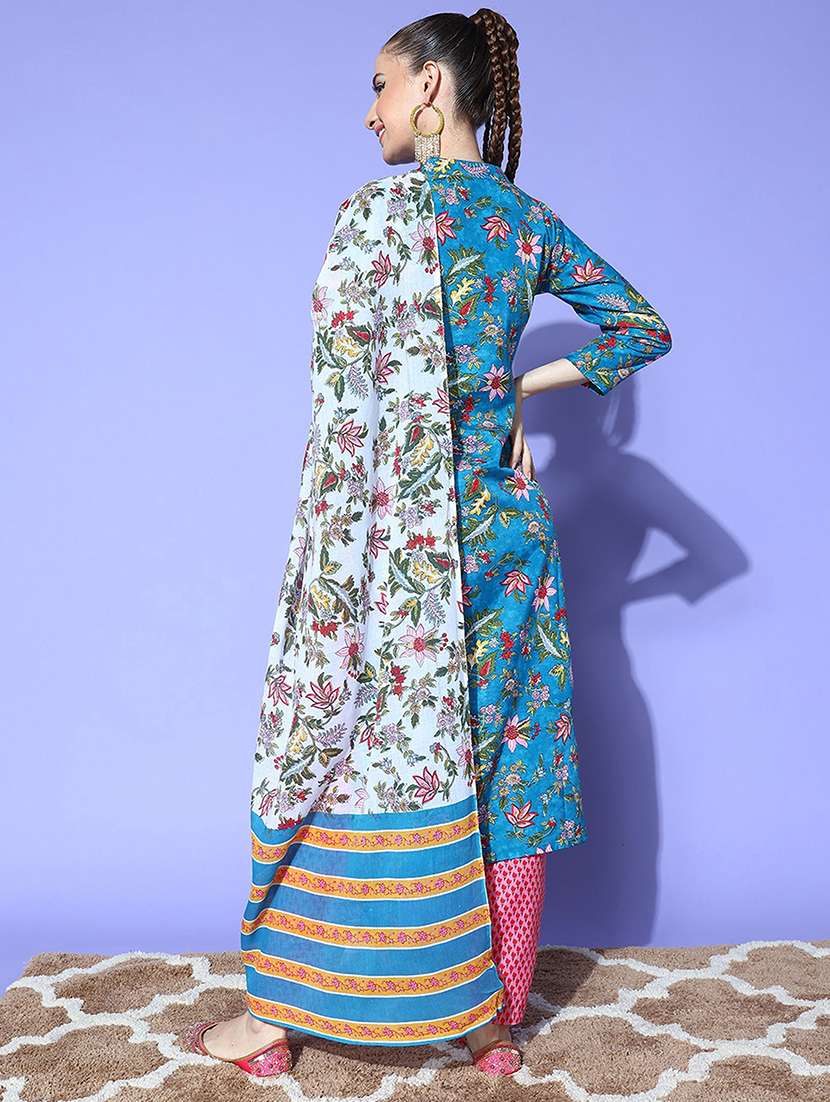 women kurta pant set with dupatta - 21531372 - Standard Image - 2