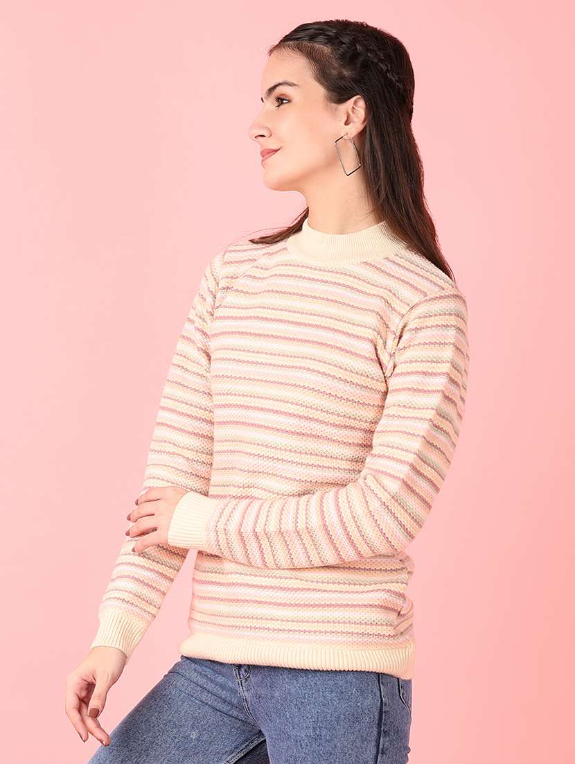 women striped long sleeve pullover - 21531428 -  Standard Image - 2