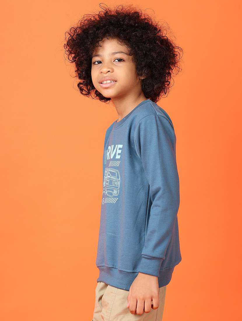 boys front print long sleeve sweatshirt - 21531437 -  Standard Image - 2