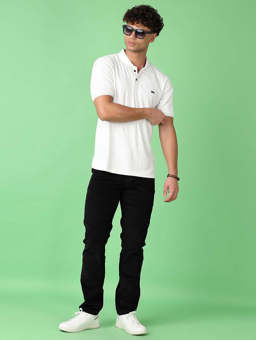 Men Mid Rise Solid Corduroy
