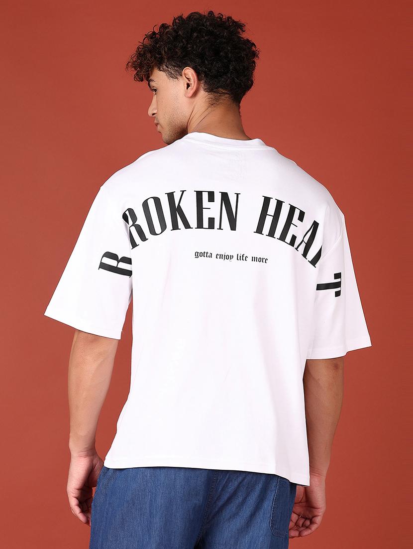 white cotton front print tshirt - 21531515 - Standard Image - 2
