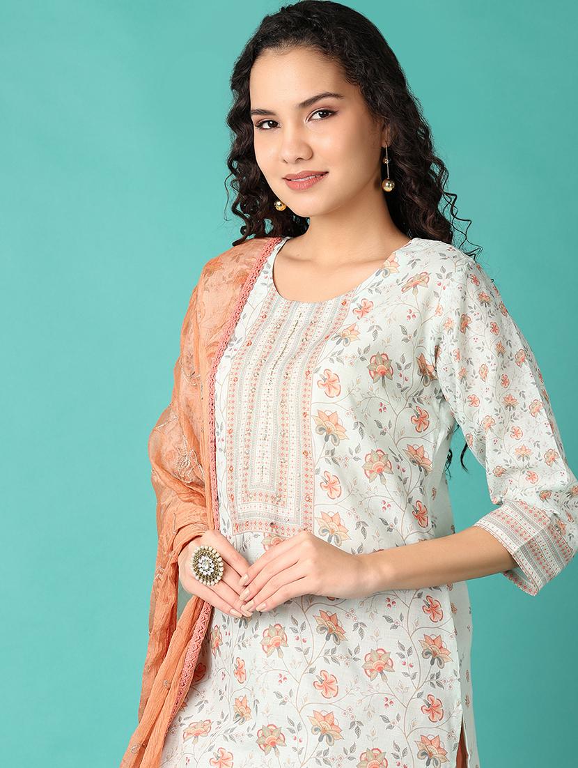 women floral kurta pant set with dupatta - 21531543 - Standard Image - 2