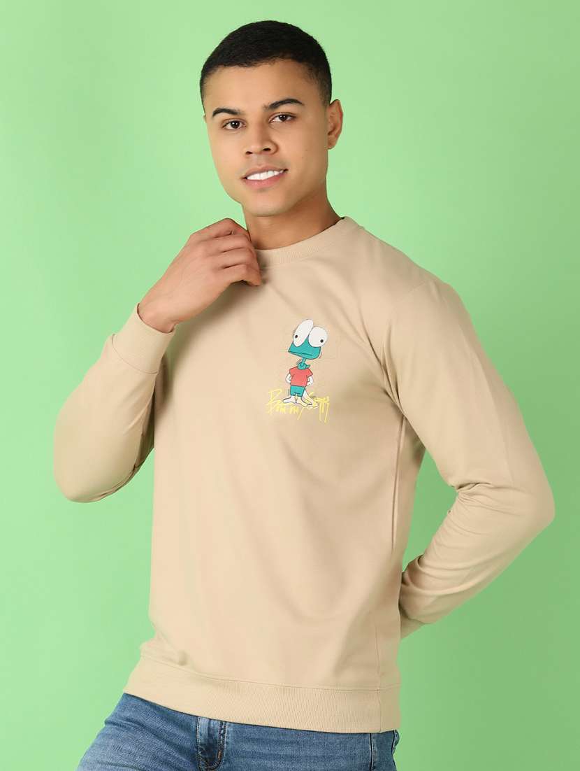 men long sleeves front & back print sweatshirt - 21531548 -  Standard Image - 2