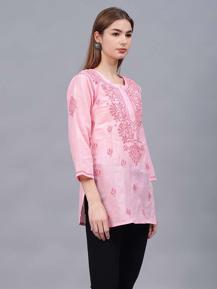 women chikankari straight kurti - 21531715 -  Standard Image - 2