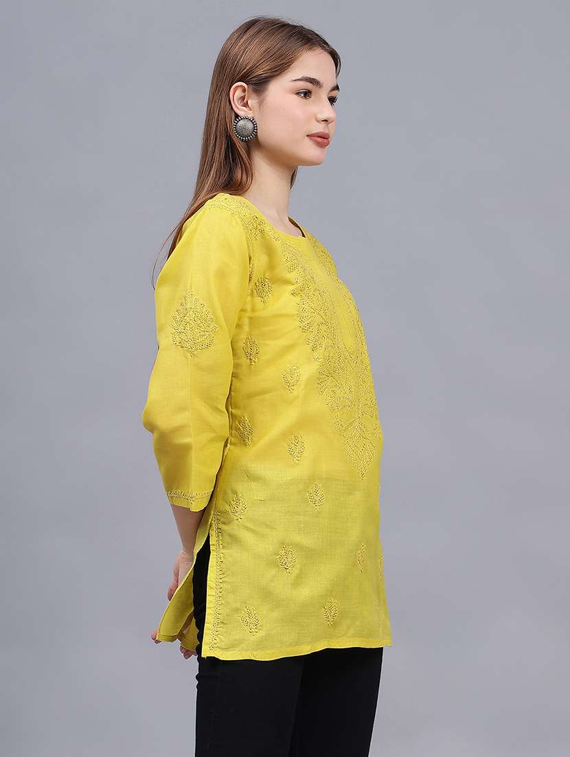women chikankari straight kurti - 21531719 -  Standard Image - 2