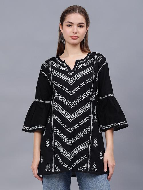 women chikankari straight kurti - 21531738 -  Standard Image - 0