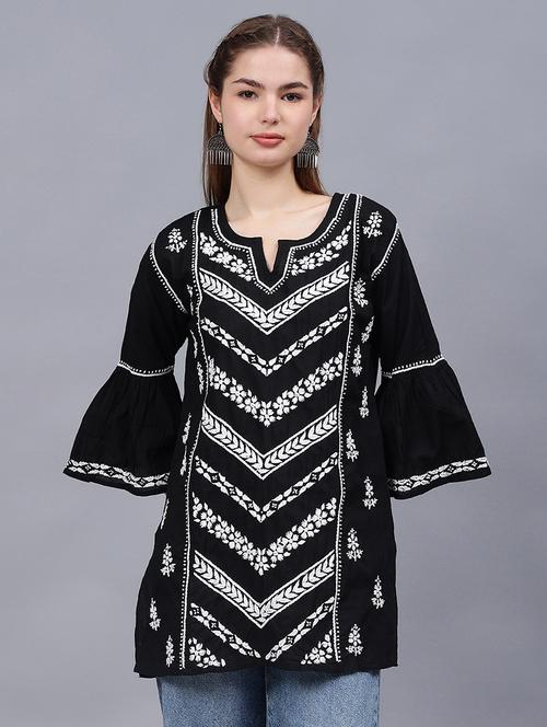 women chikankari straight kurti - 21531740 -  Standard Image - 0