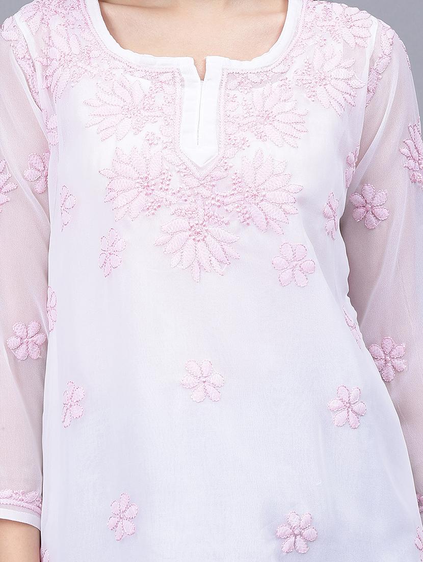 women chikankari straight kurti - 21531742 - Standard Image - 7