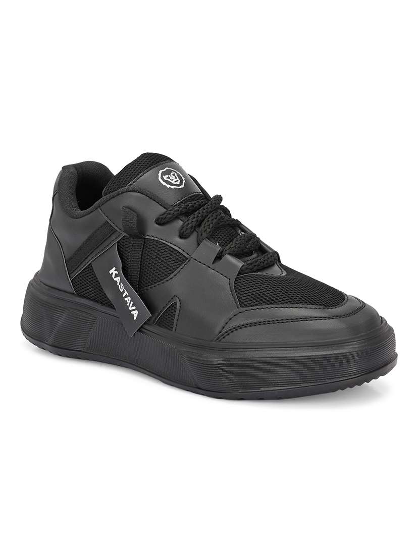 men black lace up casual shoes - 21531768 -  Standard Image - 2