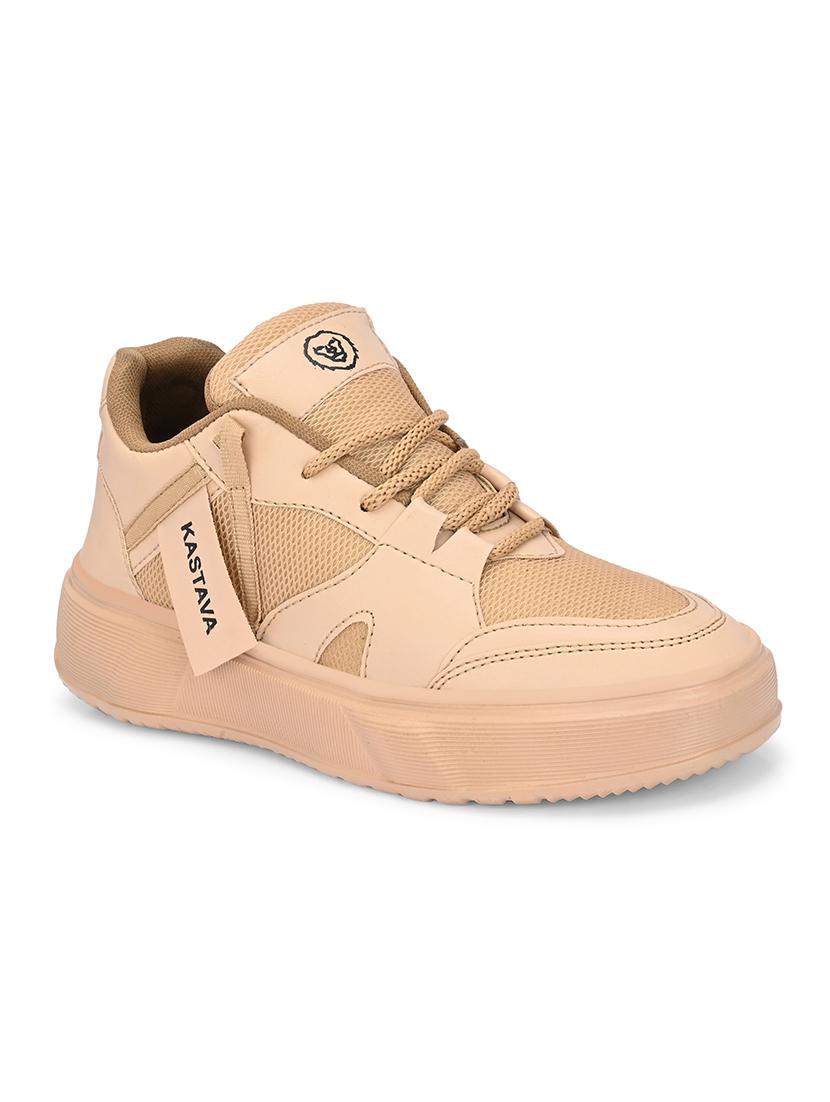 men beige lace up casual shoes - 21531769 - Standard Image - 2