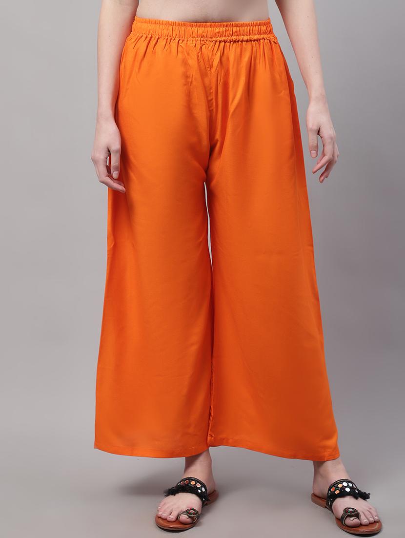 women full length solid palazzo - 21531845 -  Zoom Image - 0