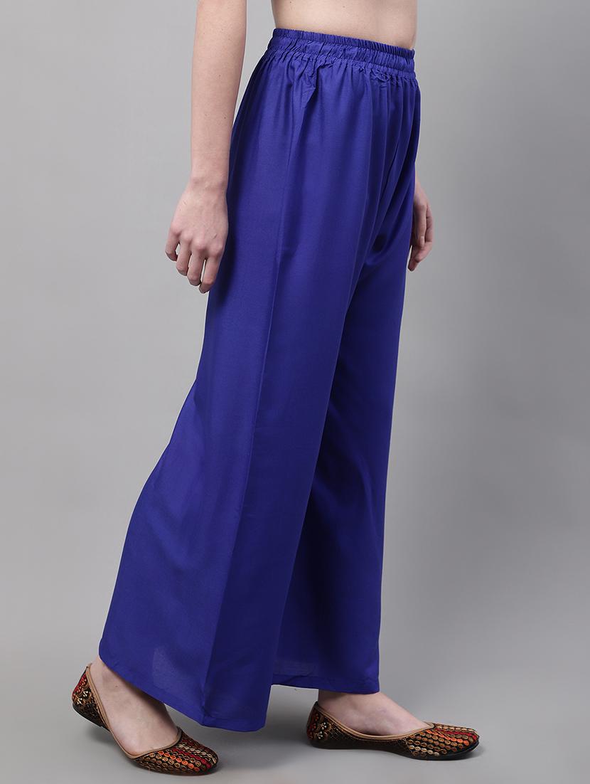 women full length solid palazzo - 21531849 - Standard Image - 2