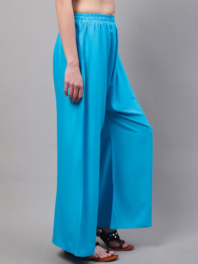 women full length solid palazzo - 21531854 - Standard Image - 2