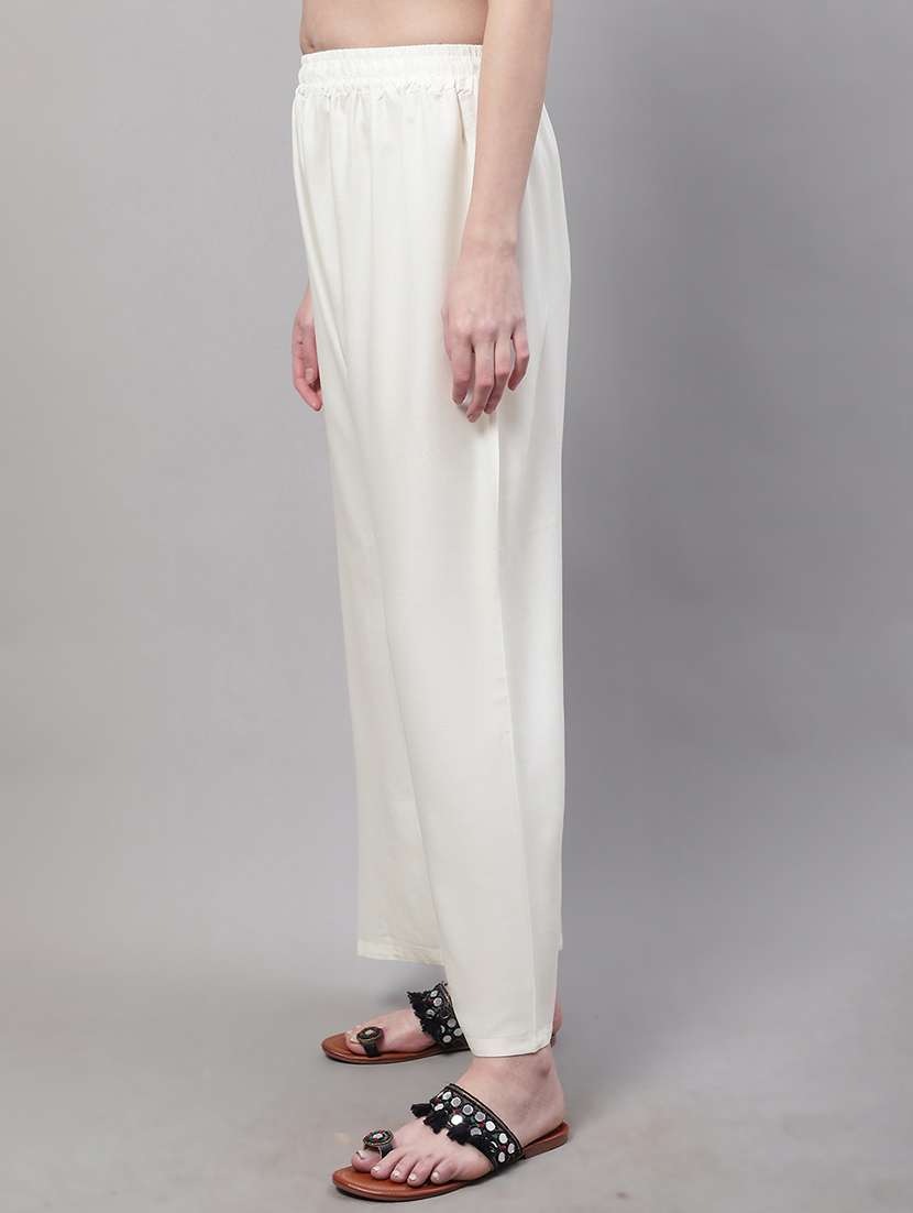 women full length solid palazzo - 21531856 - Standard Image - 2