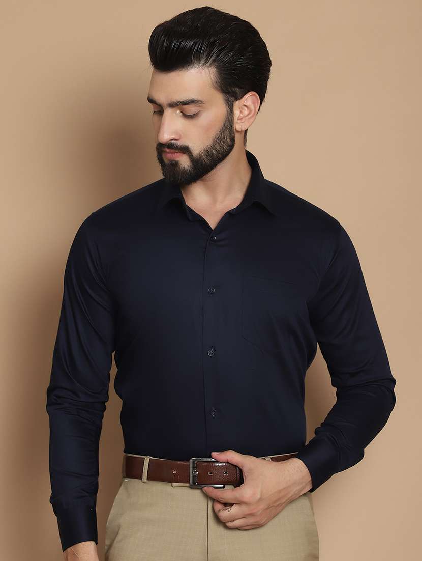 men solid formal shirt