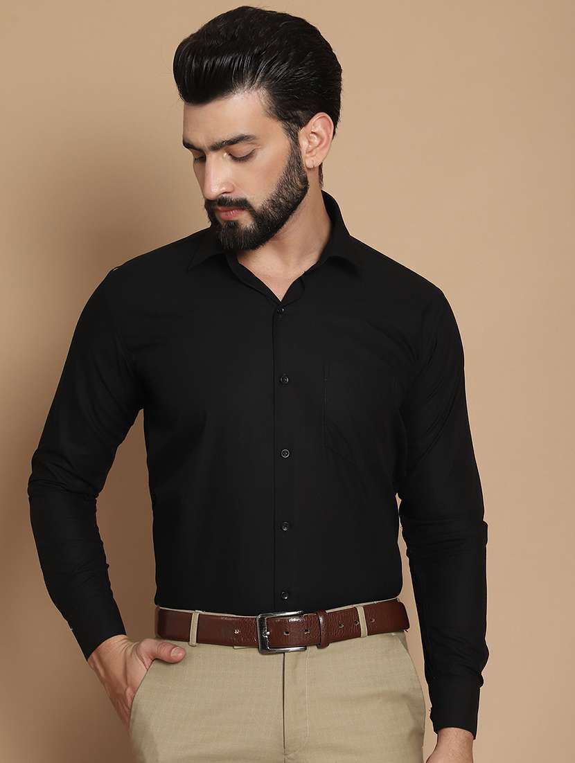 men solid formal shirt