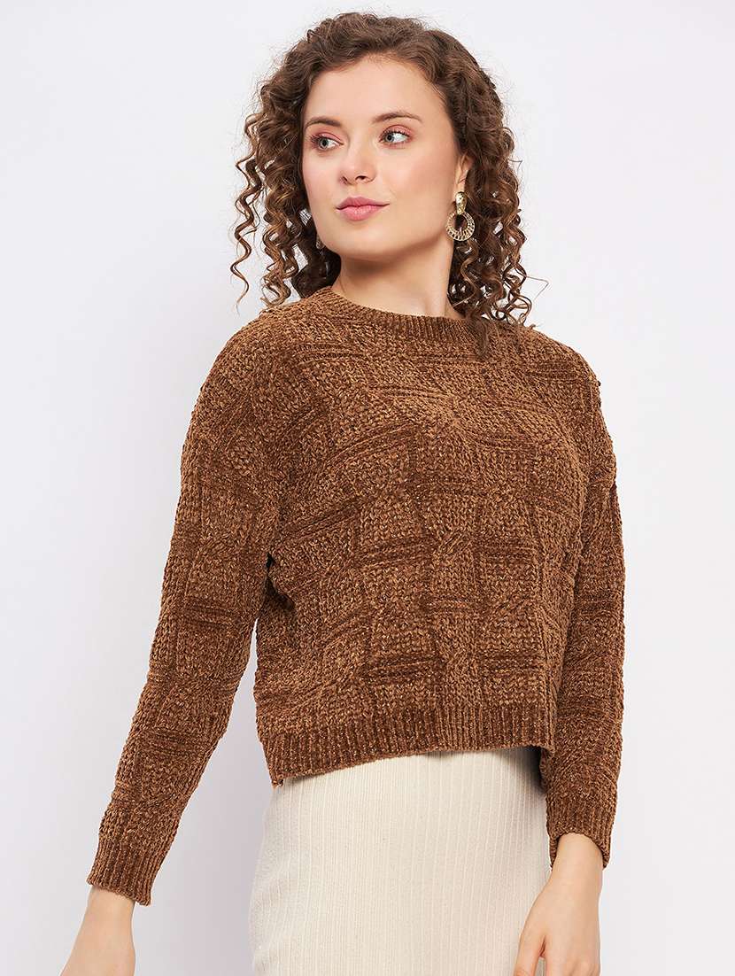 women self design long sleeves pullover - 21532032 -  Standard Image - 2