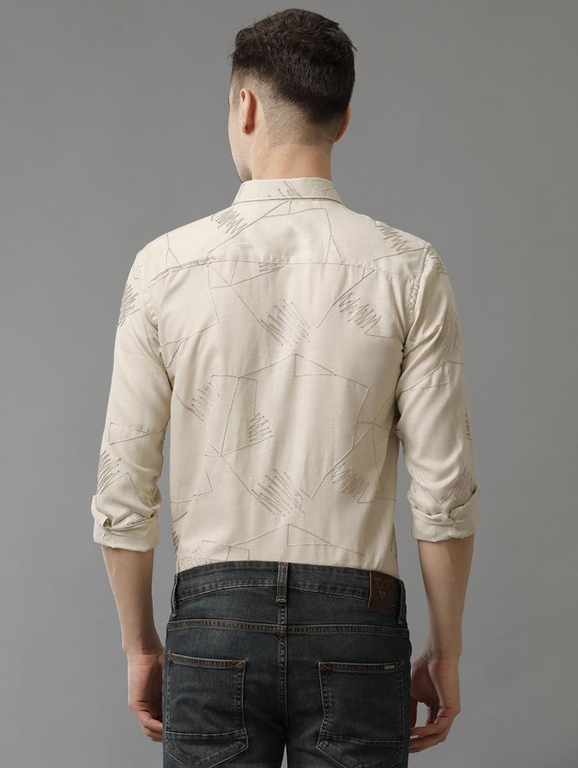 men embroidered long sleeve casual shirt - 21532275 - Standard Image - 2